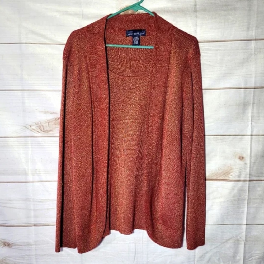 Susan Graver One Piece Cardigan Built In Tank NWOT